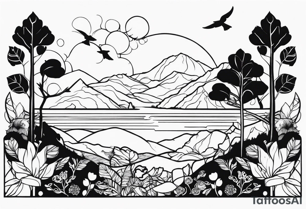 Nature Silhouette tattoo idea