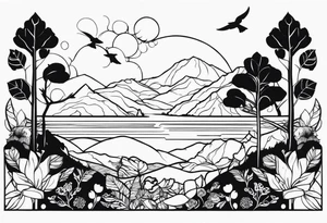 Nature Silhouette tattoo idea