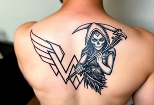 Wonder Woman, grim reaper tattoo idea