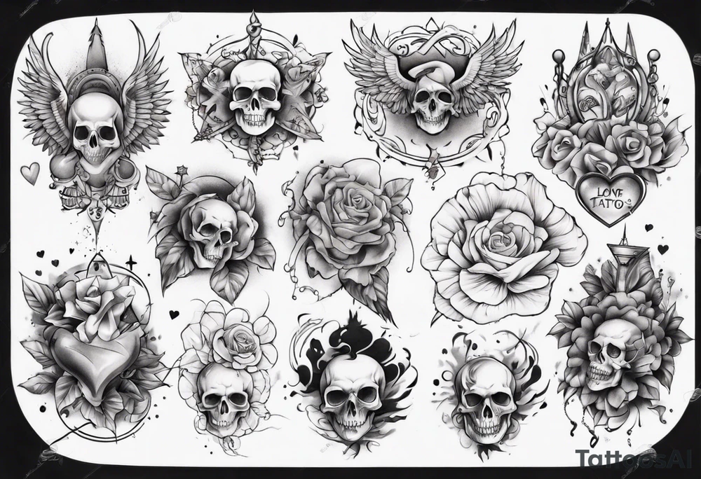 Love tatoos from heaven tattoo idea