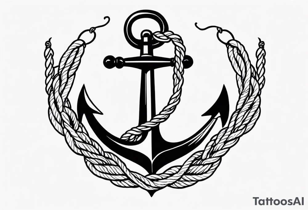 Timeless Anchor with Rope tattoo idea