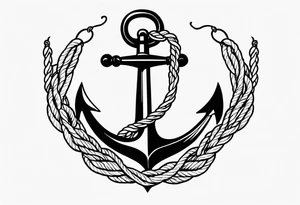 Timeless Anchor with Rope tattoo idea