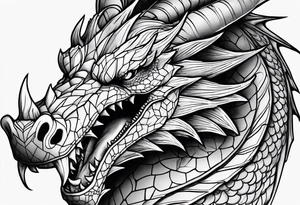 Dragon, tear skin and get out tattoo idea