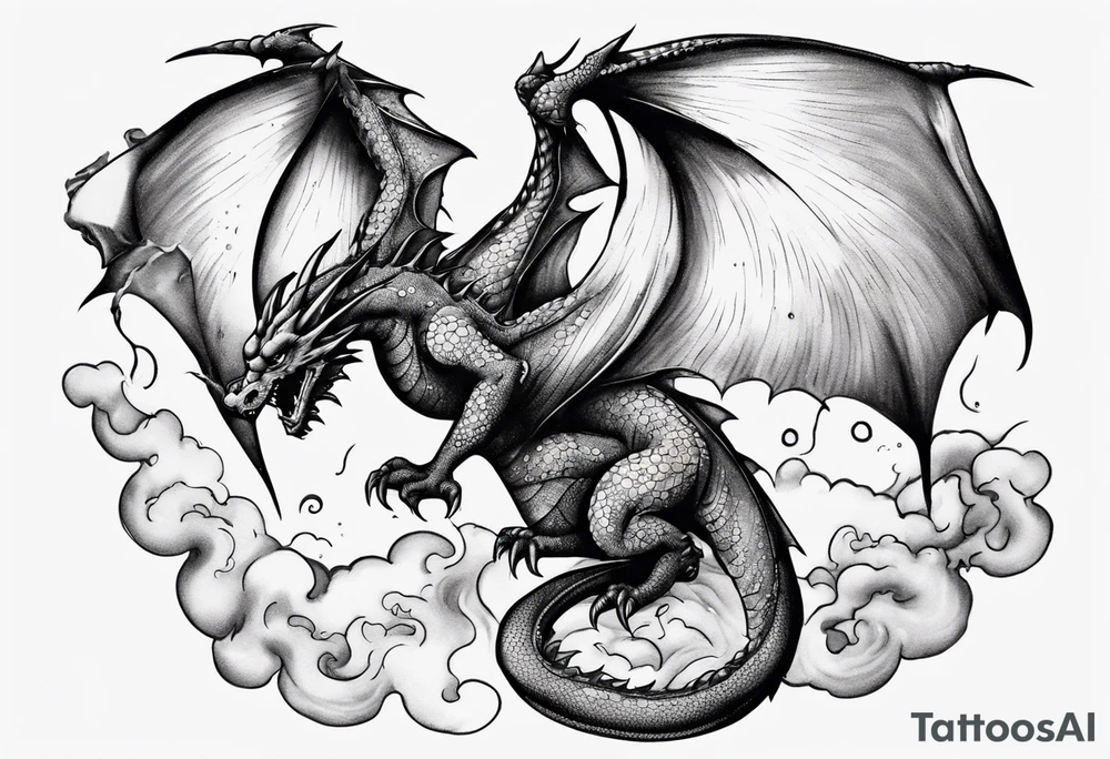 Dragon out in space back tattoo tattoo idea