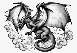 Dragon out in space back tattoo tattoo idea
