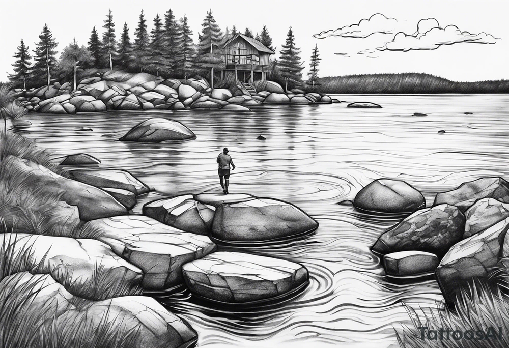 Skipping rocks tattoo idea