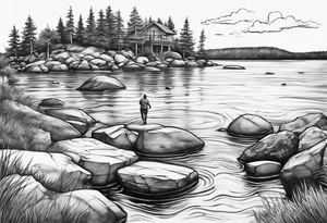 Skipping rocks tattoo idea