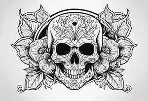 Creepy skull tattoo idea