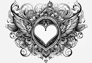 the word "slut" written in cursive with a heart attached to it tattoo idea