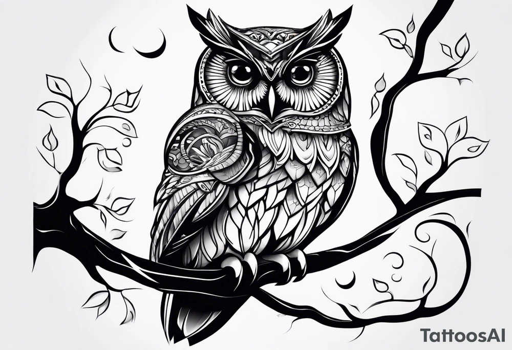 Infinity owl tattoo idea