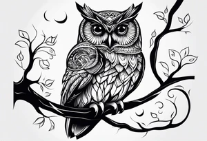 Infinity owl tattoo idea