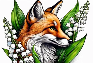 lily of the valley and fox glove flowers tattoo idea