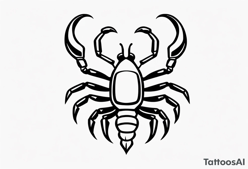 small cartoon scorpion tattoo idea