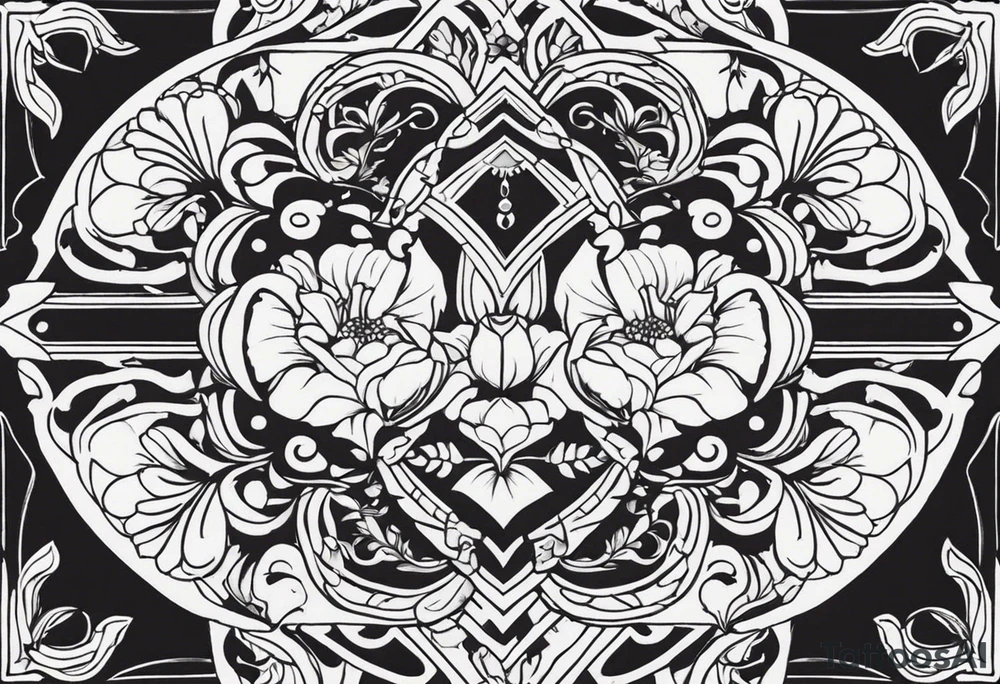 jewelry pattern with less details tattoo idea