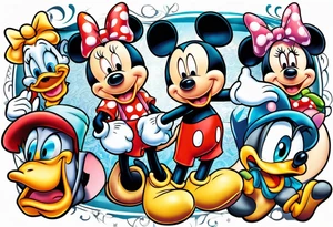 Disney characters tattoo idea