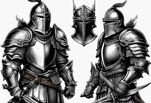 two knights heavy armor tattoo idea