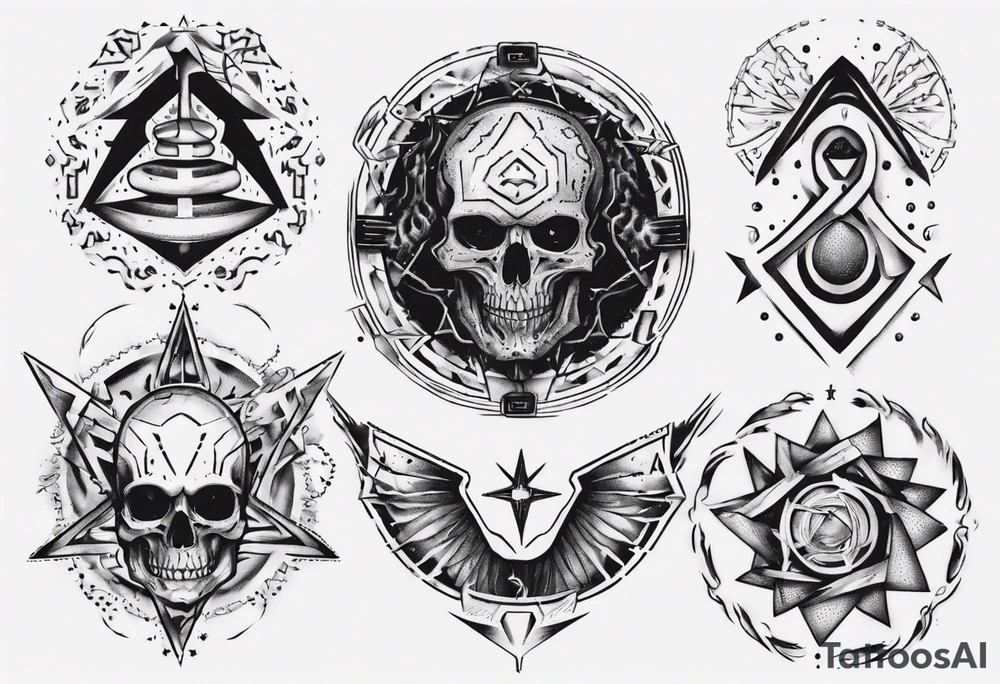 cyber sigilism tattoo idea