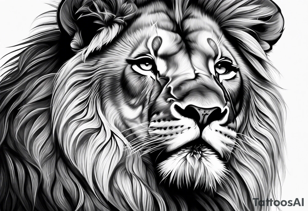 lion and cub tattoo idea