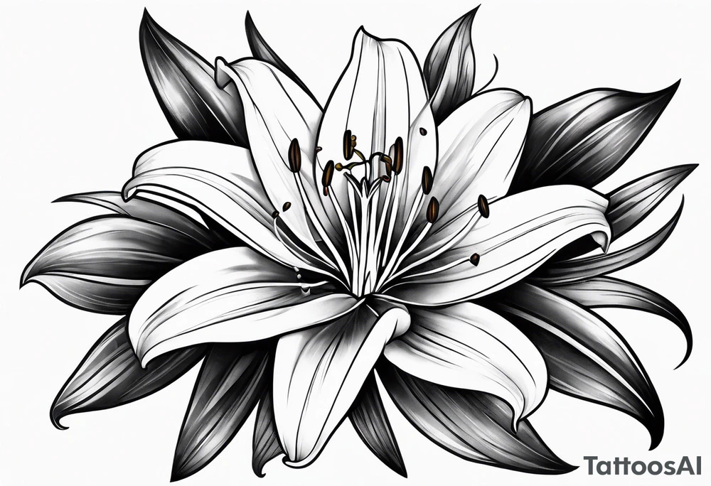Small lily tattoo idea