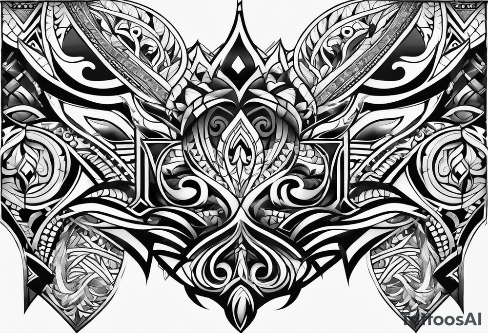 Nigerian pattern tribal tattoo chest tattoo idea