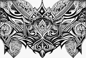 Nigerian pattern tribal tattoo chest tattoo idea