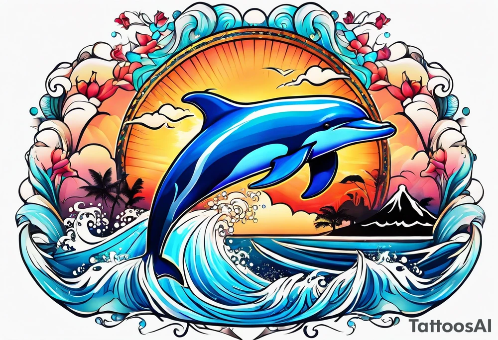Dolphin taranto tattoo idea