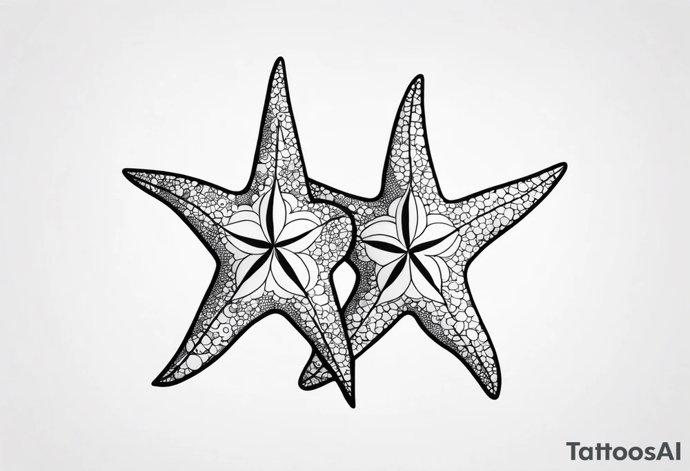 Two Starfish hugging tattoo idea