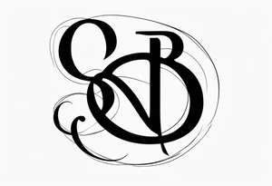 double b letter tattoo idea