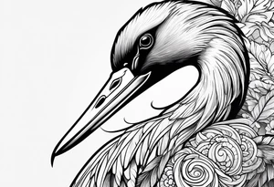 Stork tattoo idea