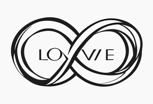 Infinity symbol with “love” tattoo idea
