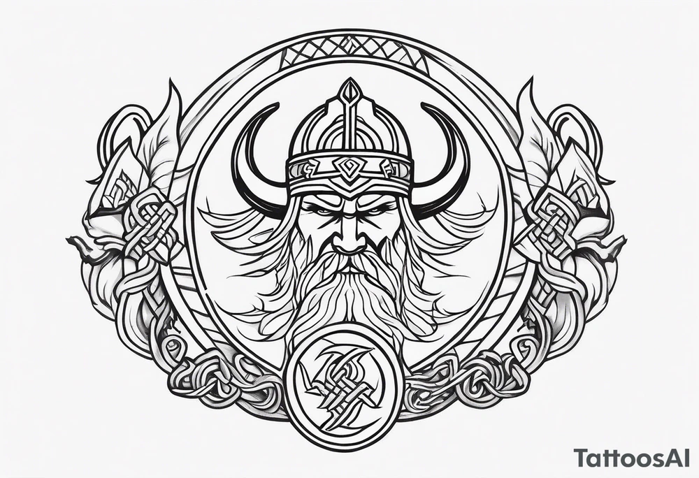 Basic viking tattoo with a symbolic 6 representing 6 brothers tattoo idea Basic viking tattoo with a symbolic 6 representing 6 brothers tattoo idea