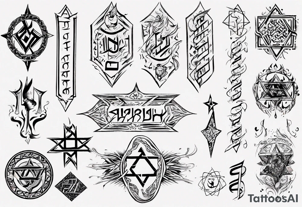 Hebrew written tattoo for arm tattoo idea
