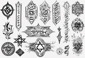 Hebrew written tattoo for arm tattoo idea