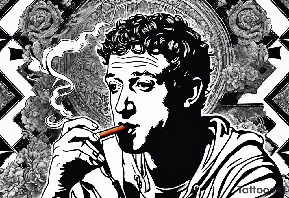 Mark Zuckerberg smoking cigarette tattoo idea