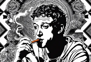 Mark Zuckerberg smoking cigarette tattoo idea