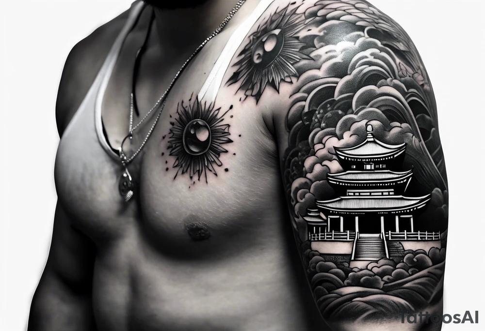 Japanese theme on forearm for men and money with ace card tattoo idea