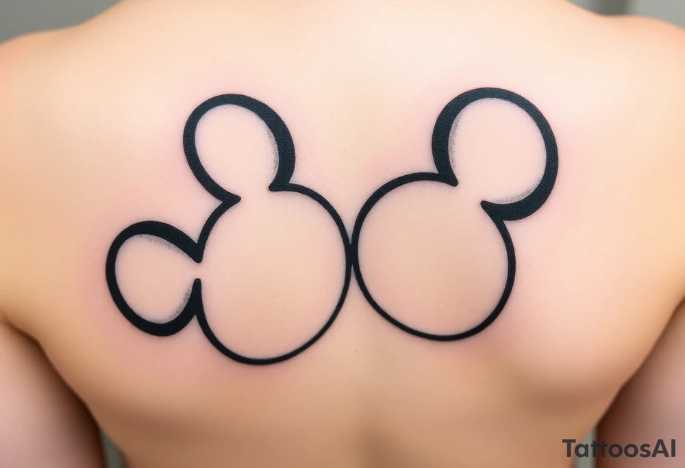 Mickeymouse heads outline Matthew 6lbs 7oz.    19 1/2in 07-29-2012 tattoo idea