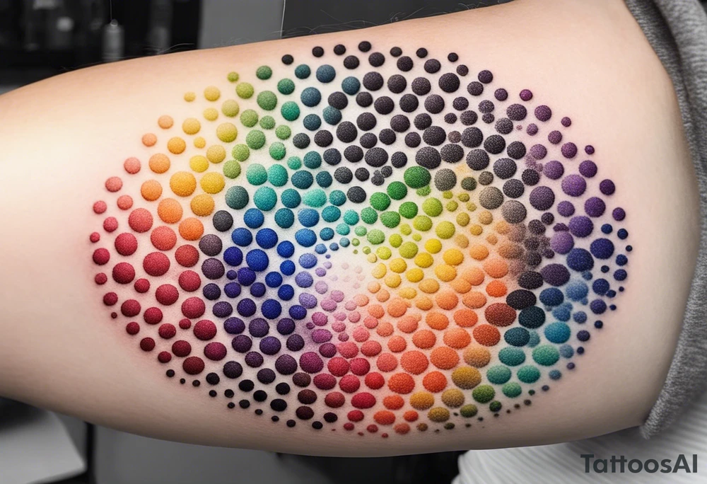7 rainbow colors tattoo idea