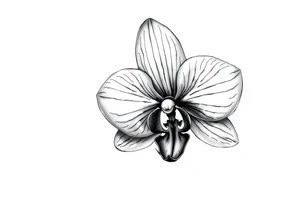 Small orchid tattoo idea