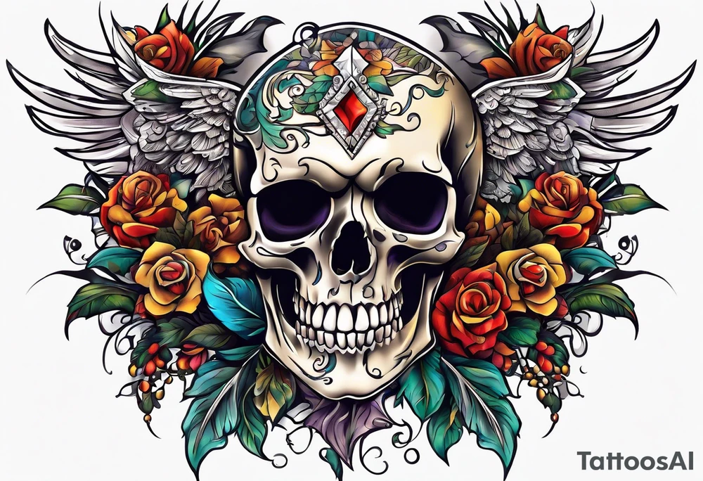 skeleton running from the world tattoo idea