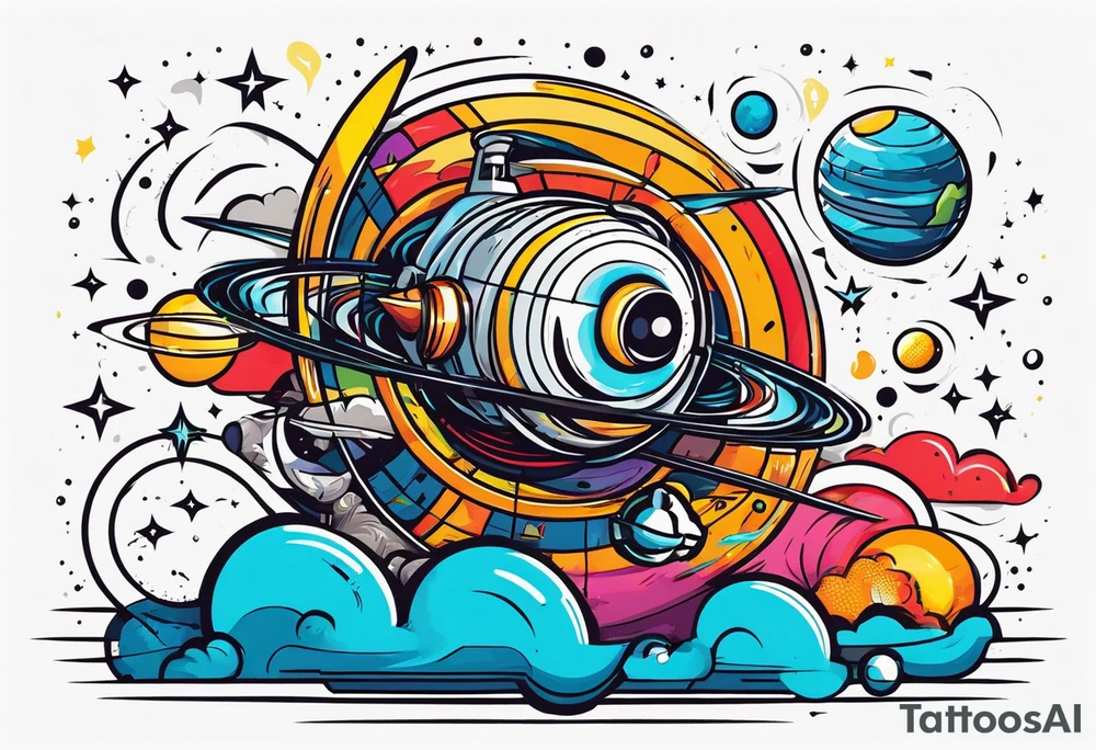 tecnologia e astronomia tattoo idea