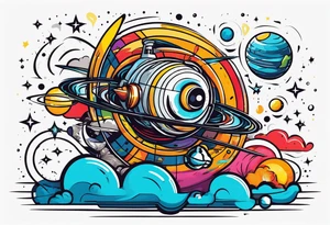 tecnologia e astronomia tattoo idea