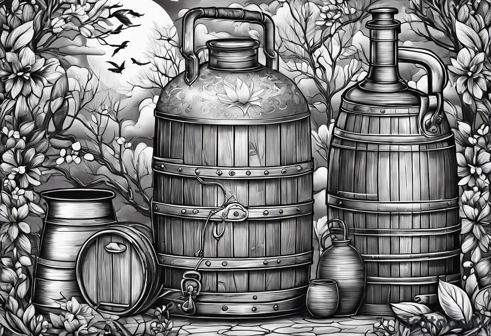 moonshine still tattoo idea