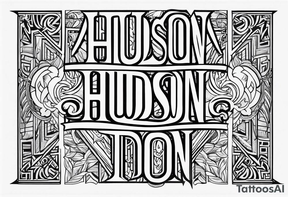 Inscribe 'Hudson Sugden' on both forearms, one name per arm. tattoo idea