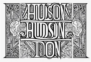 Inscribe 'Hudson Sugden' on both forearms, one name per arm. tattoo idea