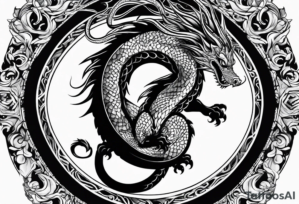 Ouroboros dragon tattoo idea