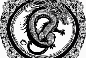Ouroboros dragon tattoo idea