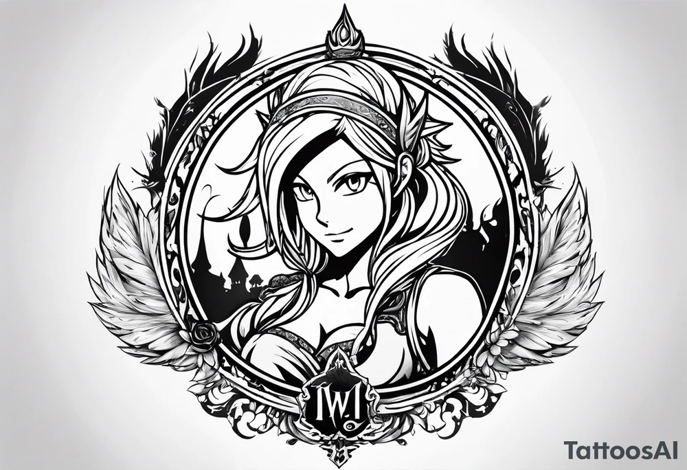 Fairy tail logo but as a fairy with a tail tattoo idea