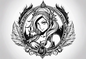 Fairy tail logo but as a fairy with a tail tattoo idea