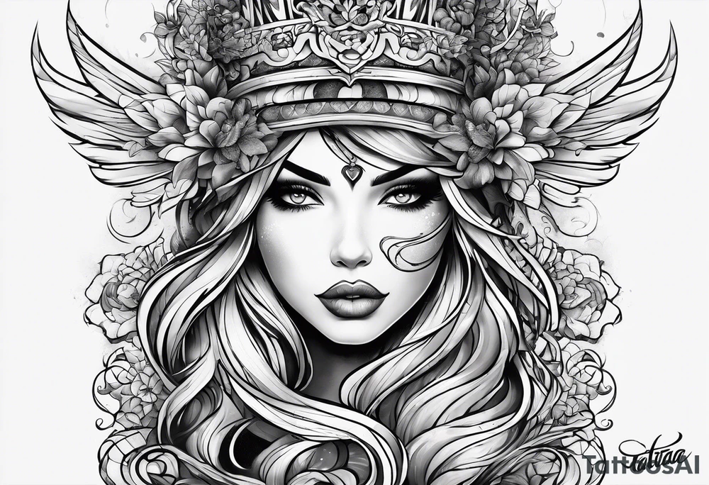 Tatuaje de columna con diseño de Disney tattoo idea